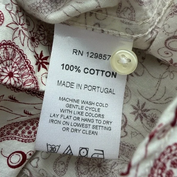 The Shirt by Rochelle Behrens Bandana Print Button Down Blouse Women's Size M - Picture 6 of 8